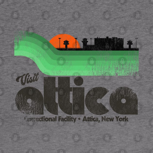 Visit Attica Prison Retro Tourist Souvenir by darklordpug